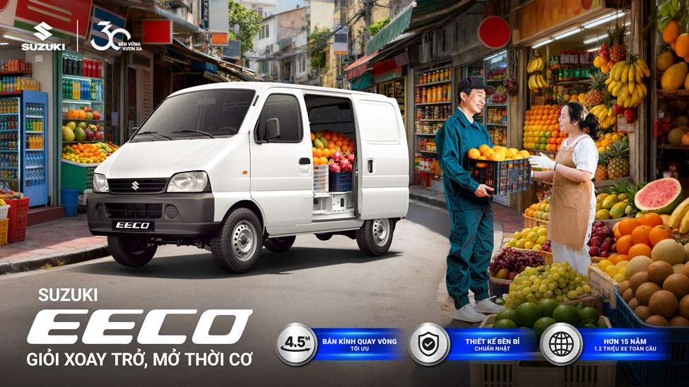 Suzuki EECO in the Vietnamese market converges three core values: flexibility, convenience in urban areas, durability to optimize costs, and advanced safety systems. Photo: Provided by the enterprise