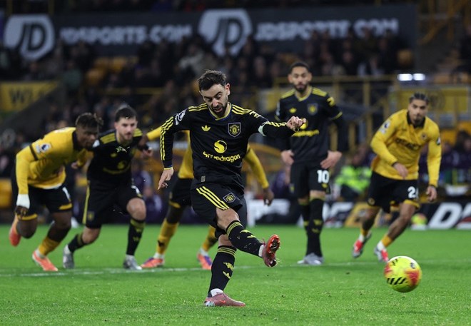 Bruno Fernandes la cho dua cua Man United thoi gian gan day.  Anh: AFP