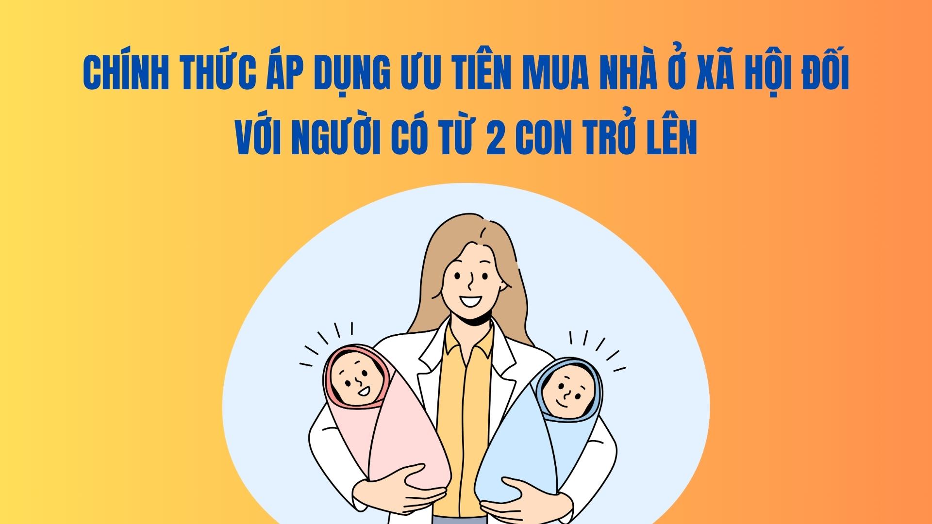 자녀가 2명 이상인 사람에게 사회 주택 구매 우선 순위 공식 적용