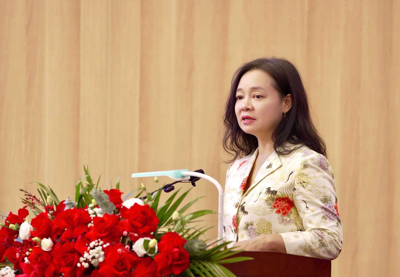 Ba Nguyen Thi Lam Giang ky vong cac san pham hieu qua nang luong duoc vinh danh se tiep tuc duoc hoan thien, cai tien tiep tuc khang dinh vi tri dan dau thi truong trong thoi gian toi. Anh: BCT