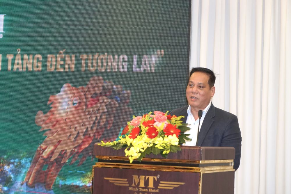 Ong Van Ba Son - Pho Giam doc So Van hoa, The thao va Du lich Da Nang phat bieu tai chuong trinh. Anh: Tran Thi