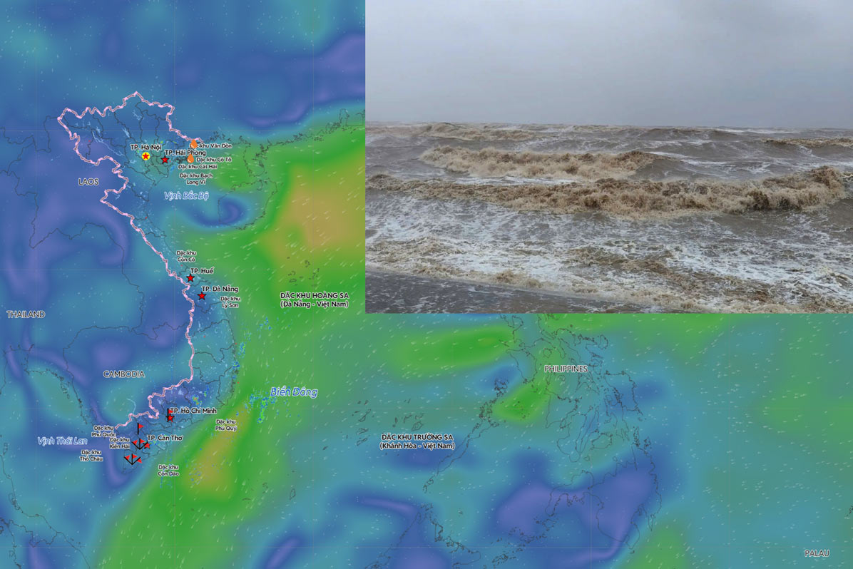 Forecast of bad weather due to the upcoming cold air