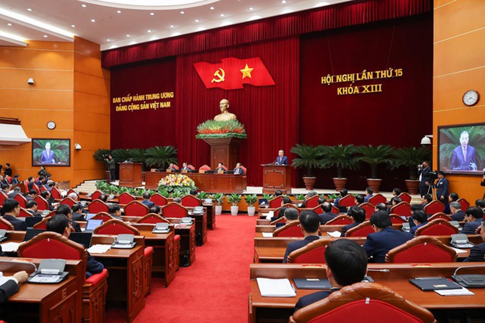 Quang canh Hoi nghi lan thu 15, Ban Chap hanh Trung uong Dang khoa XIII. Anh: Nhat Bac/VGP