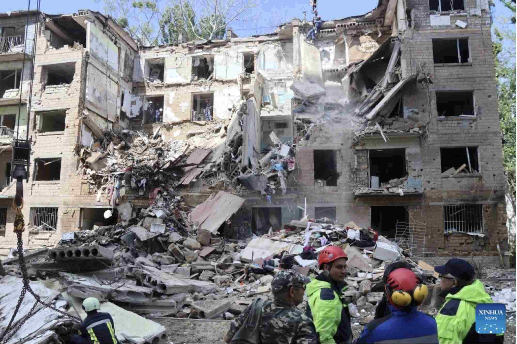 Un ataque ruso a Ucrania. Foto: Xinhua