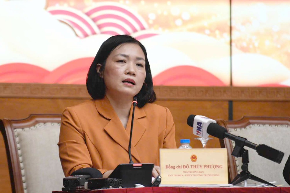 Deputy Head of the Central Emulation and Reward Board Do Thuy Phuong said that the National Patriotic Emulation Congress plans to award the title of Hero to some typical economic models. Photo: Gia Doan