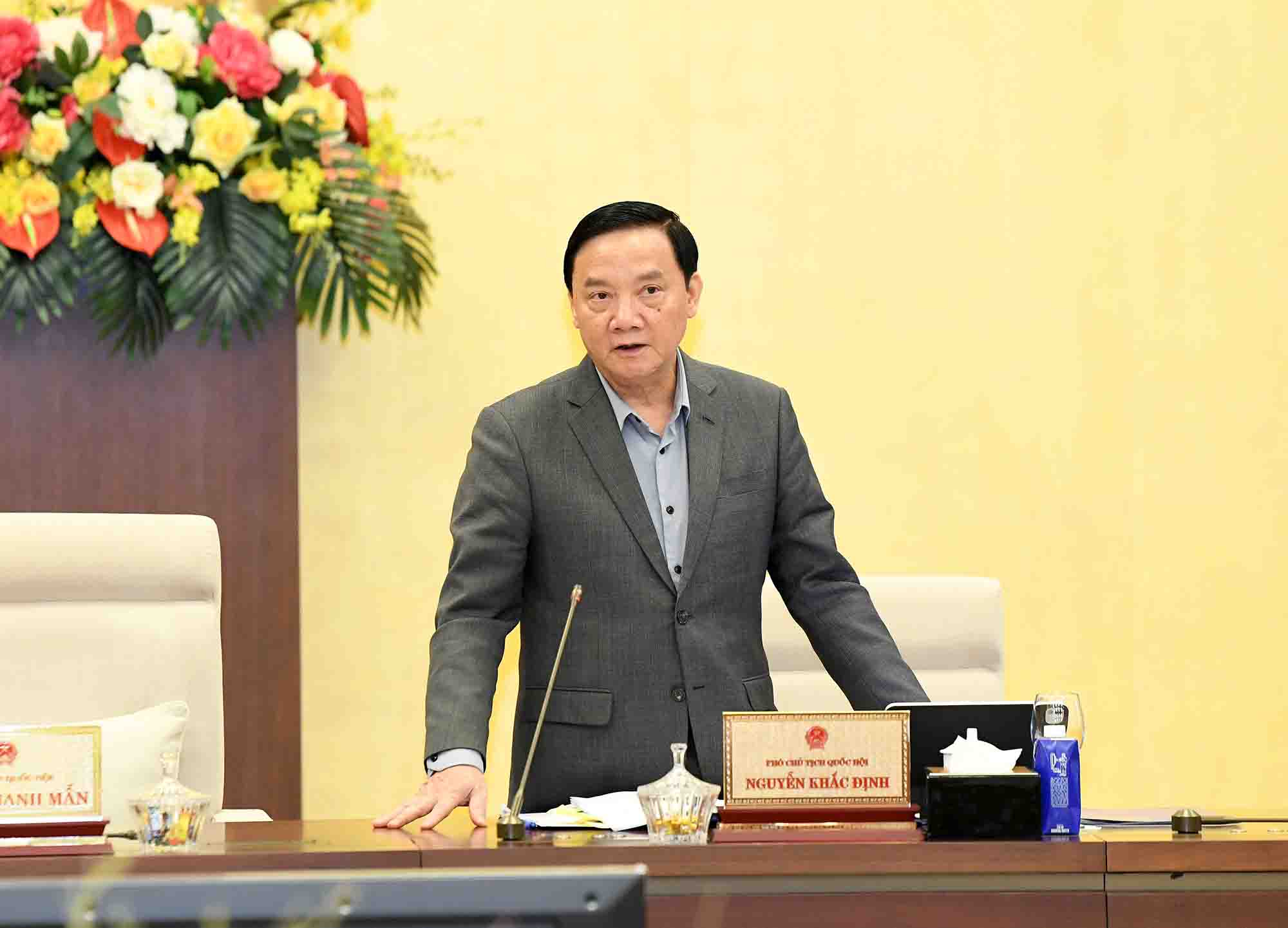 Pho Chu tich Quoc hoi Nguyen Khac Dinh. Anh: Lam Hien.