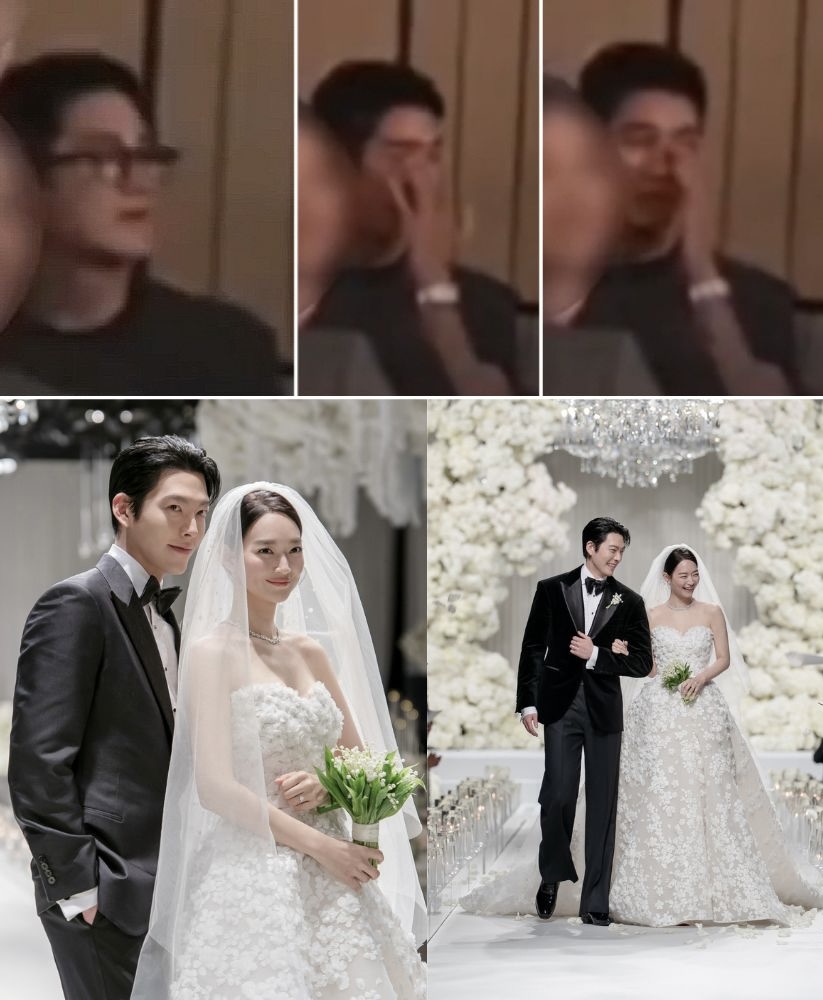 Ahn Bo Hyun khoc trong dam cuoi cua Kim Woo Bin - Shin Min Ah. Anh: Lotte