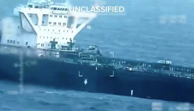 The US arrested an oil tanker off the coast of Venezuela on December 20. Photo: US Secretary of Homeland Security Kristi Noem