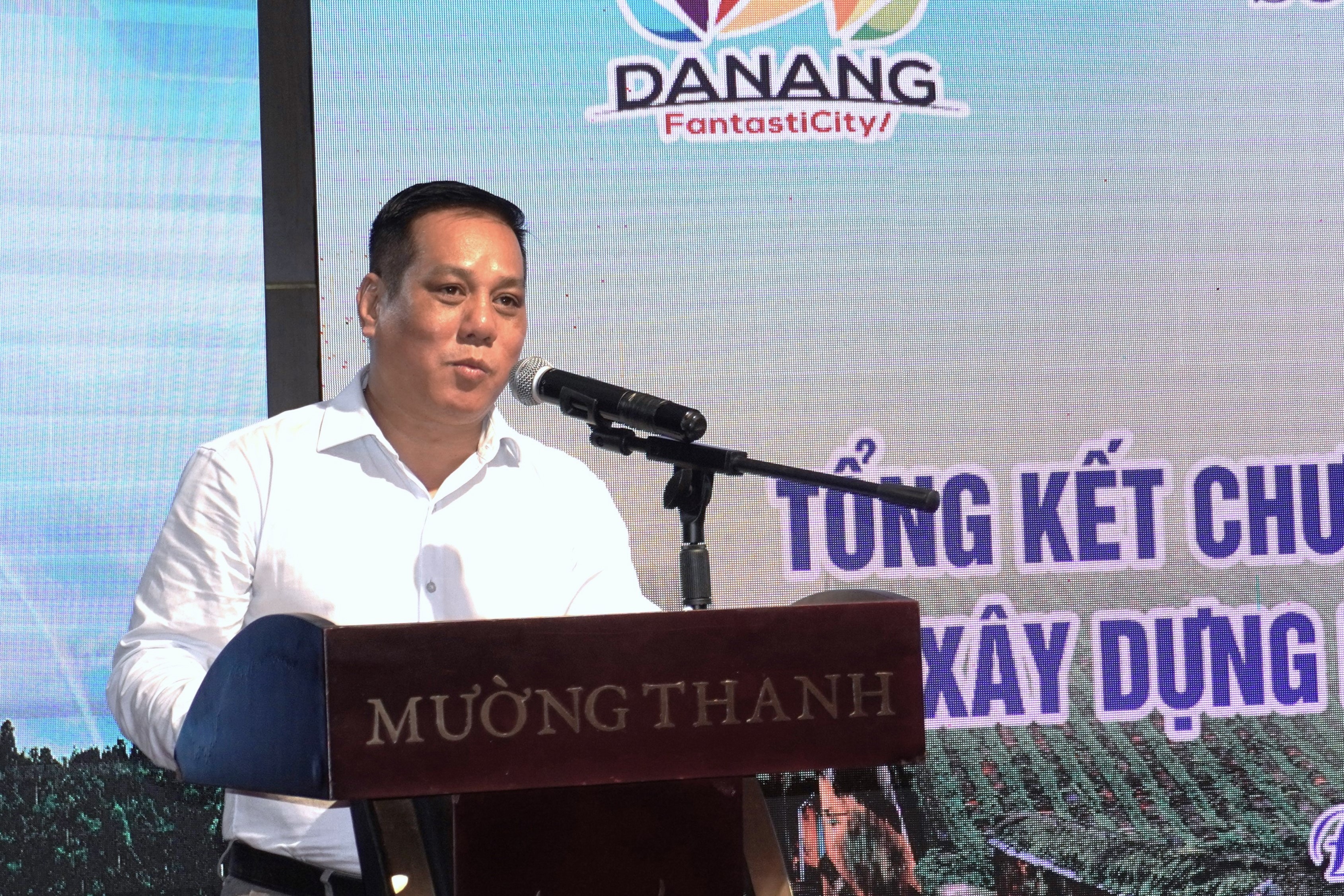 Ong Ba Van Son - Pho Giam doc So Van hoa - The thao va Du lich TP Da Nang phat bieu tai chuong trinh. Anh: Tran Thi