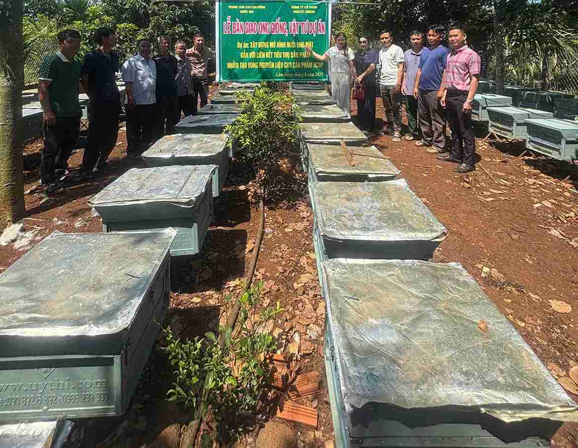 山岳地帯では、蜂蜜を採取する養蜂業の発展が推進されています。バオラム