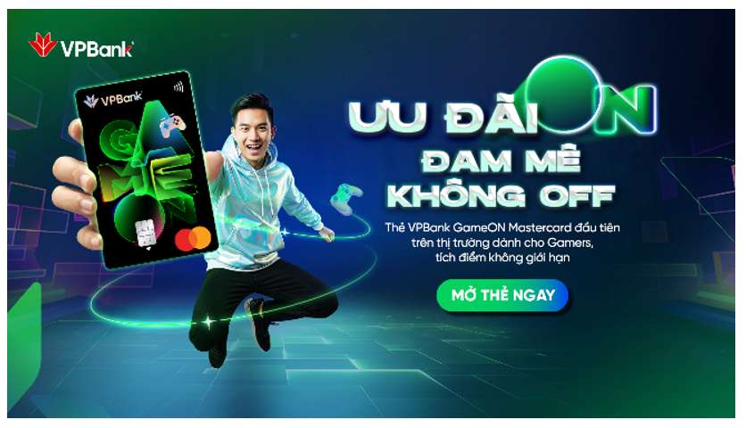 VPBank GameON Mastercard phuc vu da dang nen tang so  