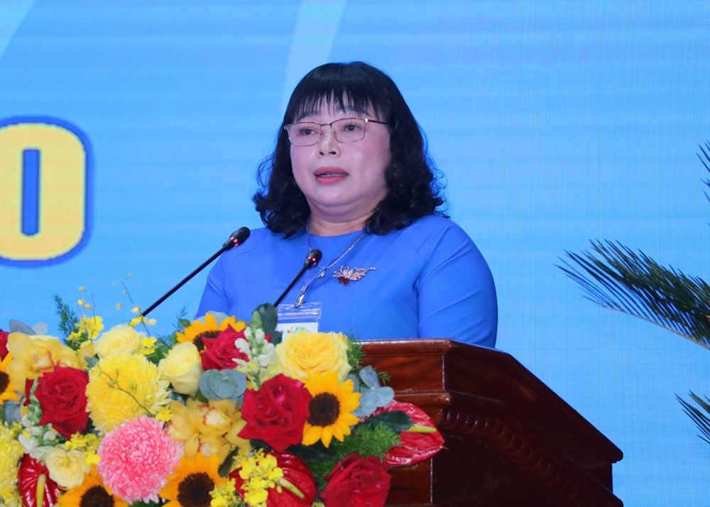 President of the Women's Union of Dong Thap province Thai Ngoc Bao Tram. Photo: Dong Thap Electronic Information Portal.