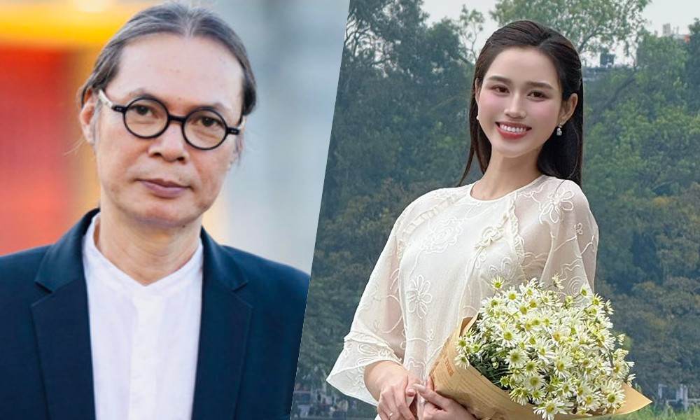 People's Artist Tran Luc, Miss Do Ha. Photo: Cut from video.