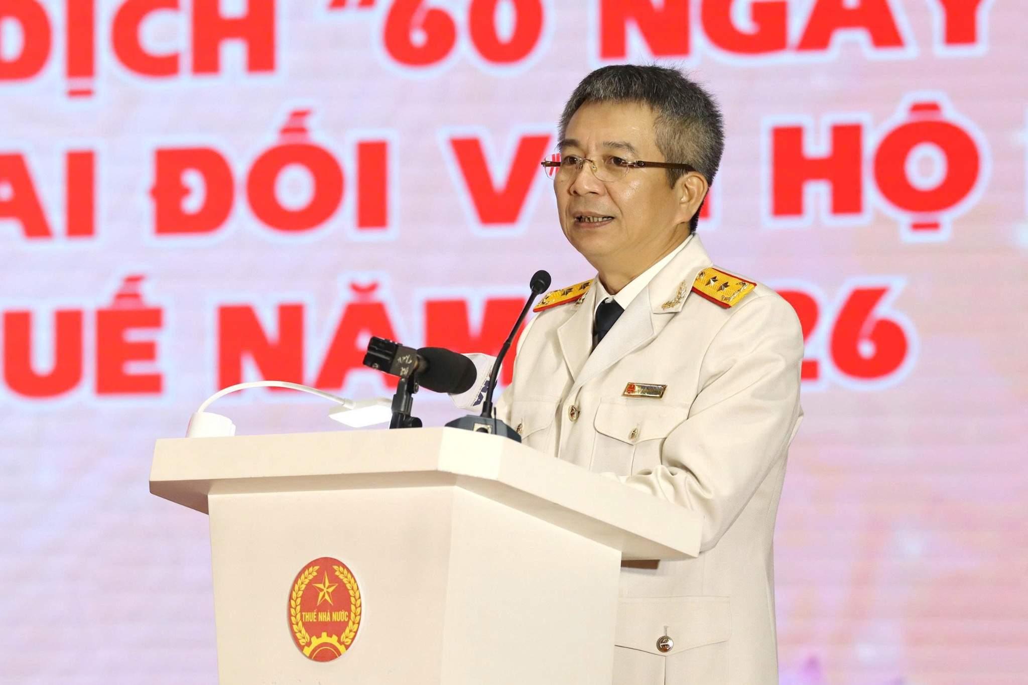 Cuc truong Cuc Thue Mai Xuan Thanh phat bieu tai Hoi nghi. Anh: Cuc Thue