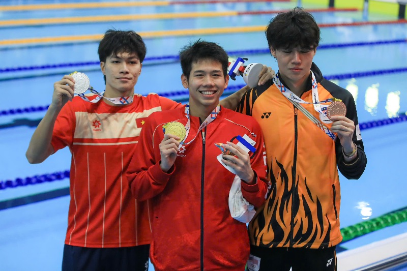 Nguyen Quang Thuan (centro) acaba de tener un SEA Games 33 exitoso. Foto: Minh Dan