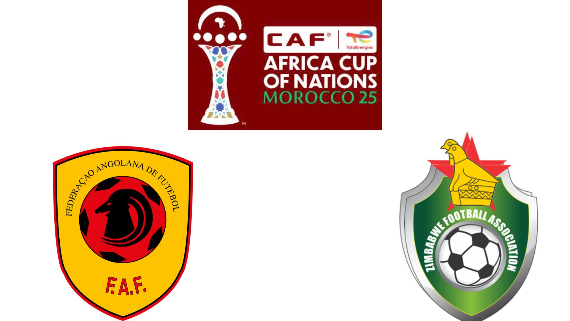 Angola vs Zimbabwe at the 2025 canals. Graphics: Van An