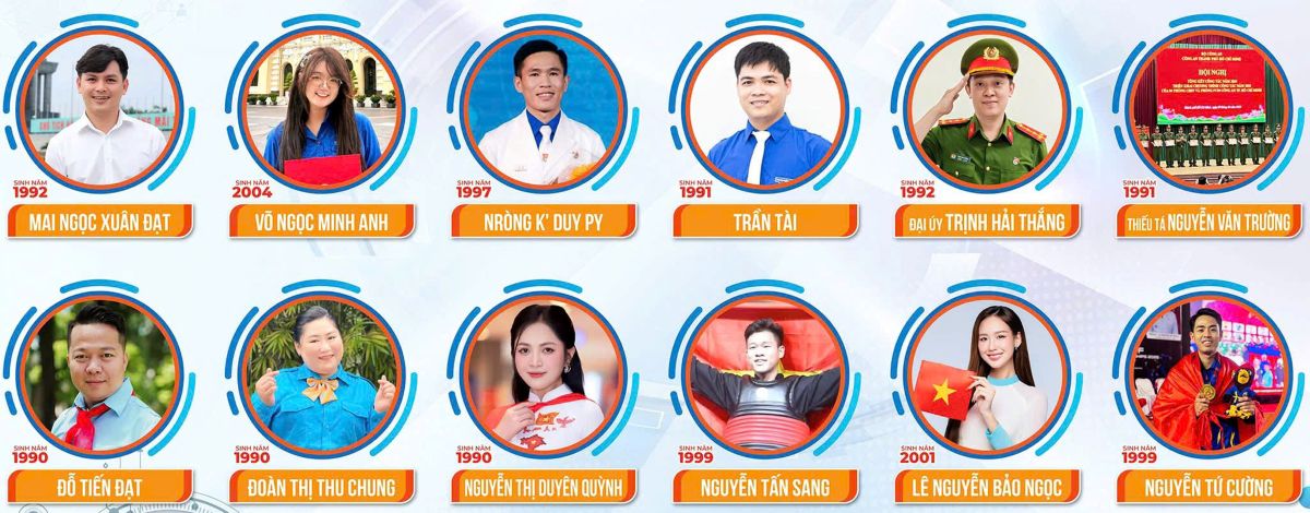 12 Cong dan tre tieu bieu TPHCM nam 2025. Anh: Thanh Doan TPHCM cung cap