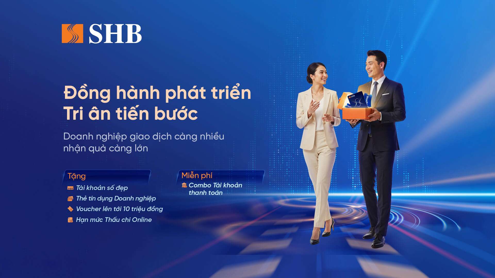 For new business customers, SHB offers free access to beautiful accounts and Combo packages for payment without conditions. Photo: SHB