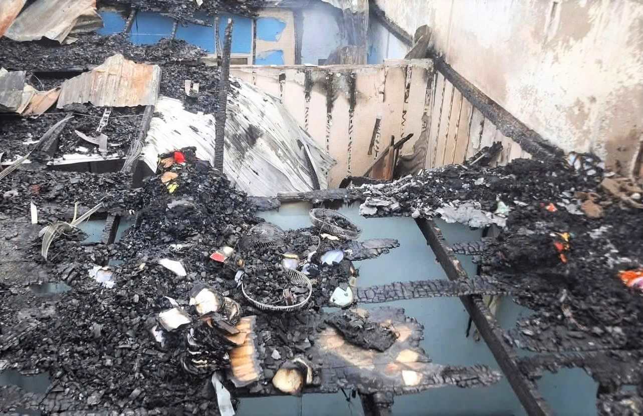 The fire burned down the humanistic kindergarten. Photo: Provided by the authorities