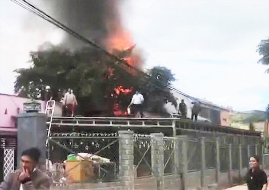 Vu hoa hoan xay ra tai lop mam non nhan dao vao trua 24.12. Anh: Co quan chuc nang cung cap 