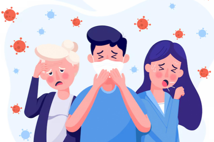 The flu virus is more contagious when people are close to each other for a long time, especially in small rooms with poor ventilation... Graphic photo: Thien Nhan