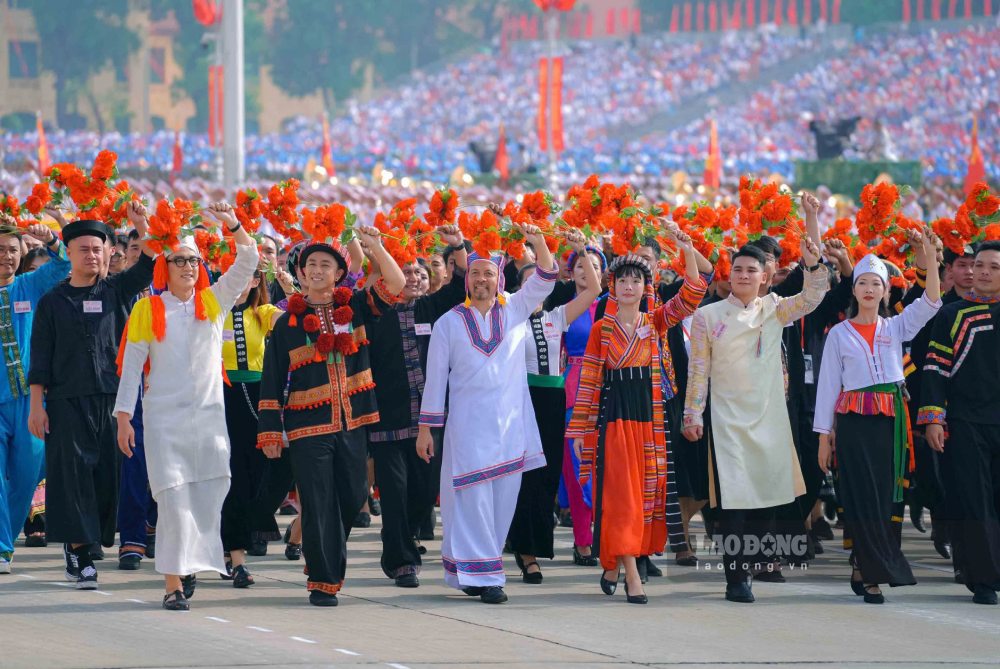 The group represented 54 ethnic groups of Vietnam in the parade celebrating the 80th anniversary of National Day (September 2, 1945 - September 2, 2025). Photo: Tuan Anh