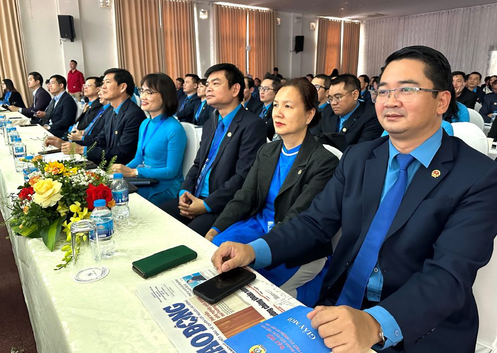 Dai bieu du Dai hoi Cong doan Xay dung Viet Nam lan thu XV, nhiem ky 2025-2030. Anh: Ha Anh