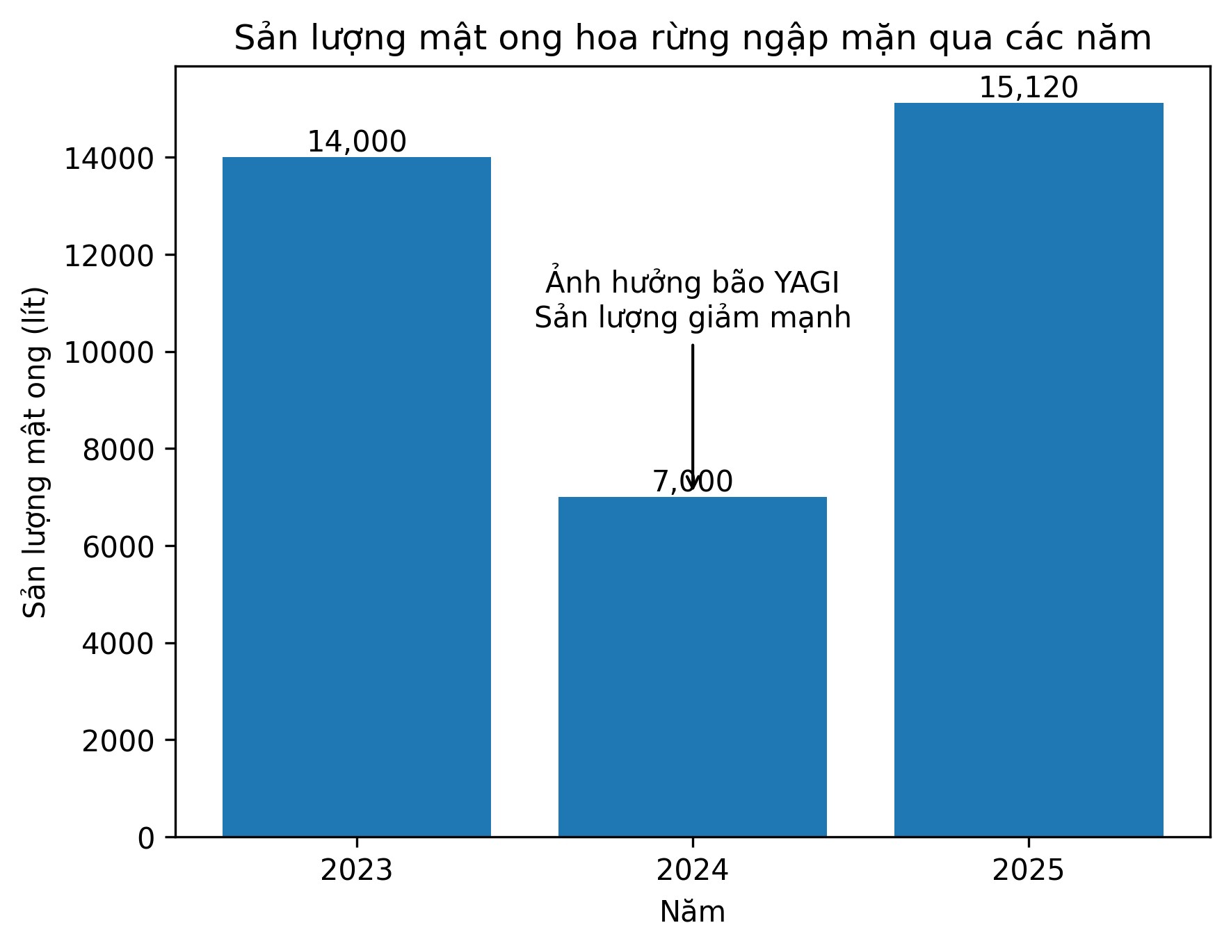 San luong mat ong cua hop tac xa Tung Hang nam 2025 tang so voi nam 2023. Ảnh: Mai Dung