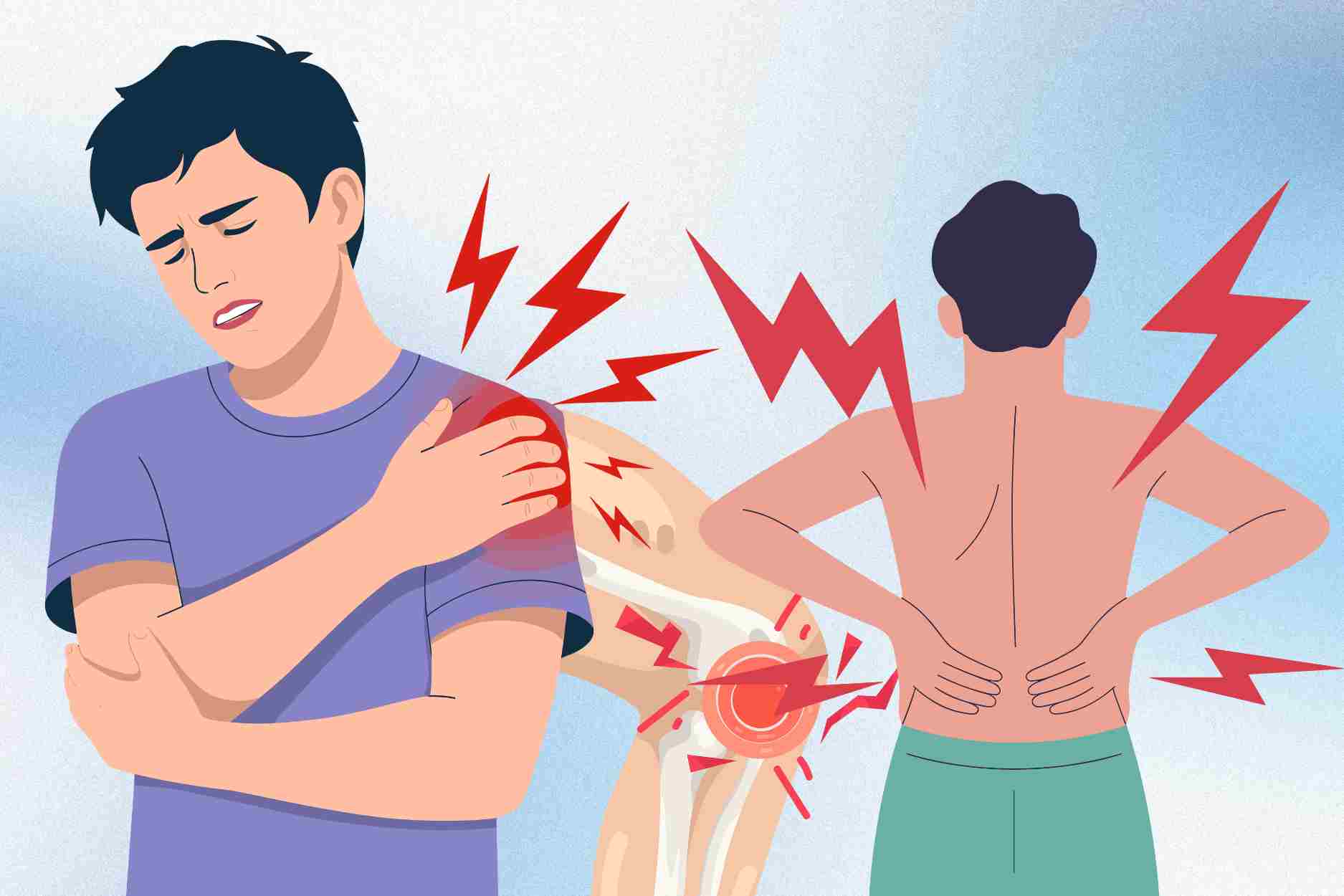 Exercises that can be harmful to shoulders, knees and back. Graphics: Thien Nhan