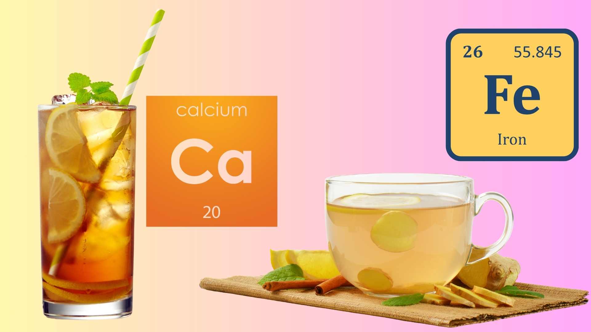 Some drinks that help supplement calcium and iron. Graphics: Ha May