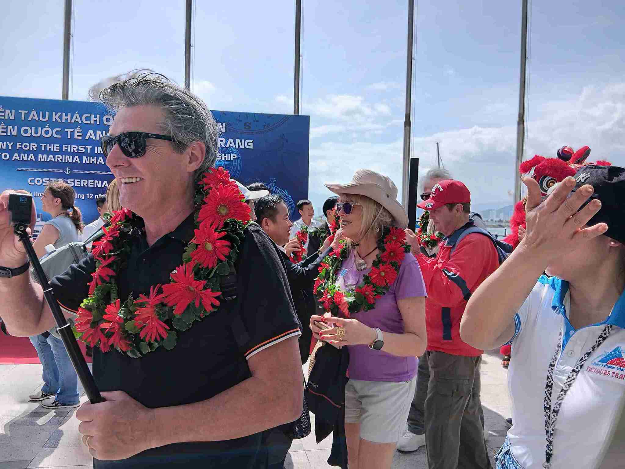 Ana Marina Nha Trang yacht wharf in Khanh Hoa welcomes international cruise tourists for the first time. Photo: Loc Tho