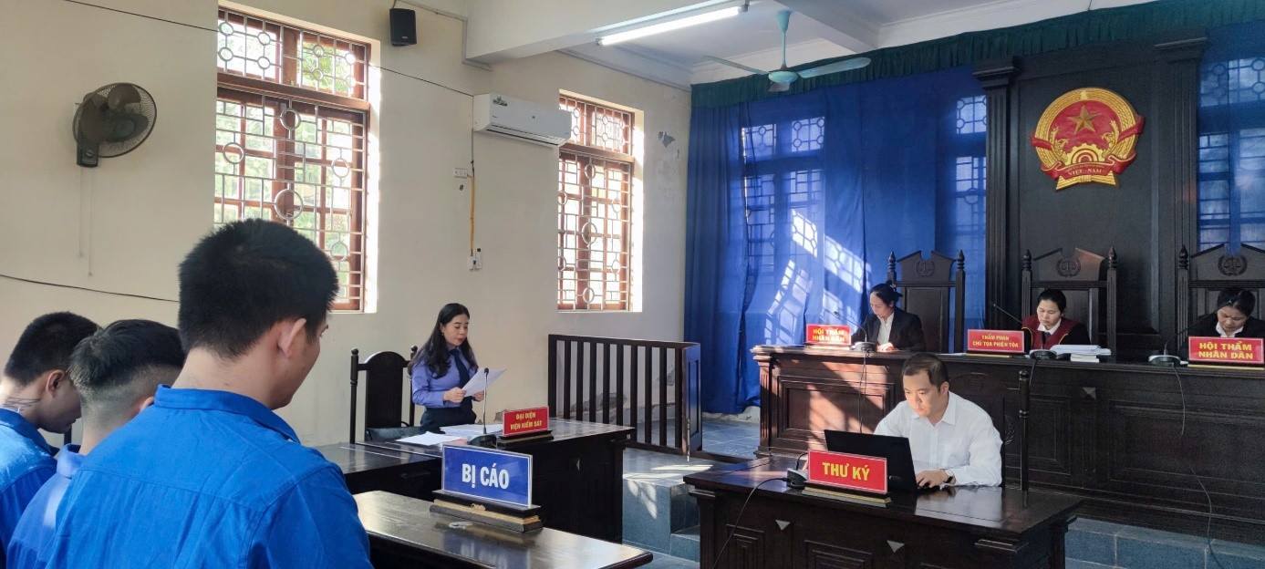 Toàn cảnh phiên tòa. Ảnh: Viện Kiểm sát nhân dân TP Hải Phòng