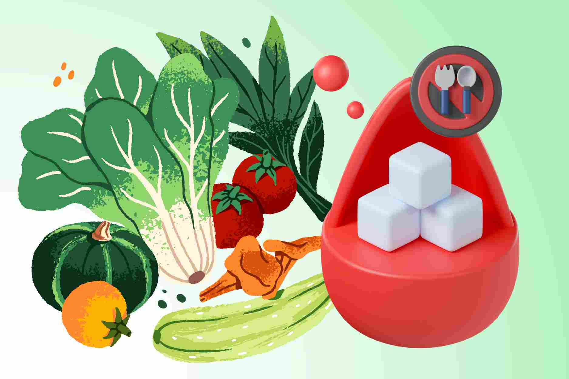 Las verduras humanas con alto azucar en sangre deben limitarse el uso