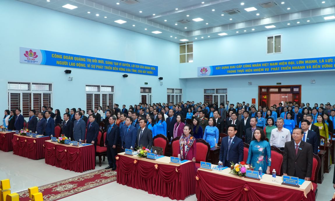 Toan canh Dai hoi Cong doan tinh Quang Tri lan thu 1, nhiem ky 2025 - 2030. Anh: Cong Sang
