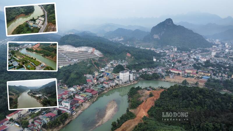 The Lo River has been encroached upon for a long time, causing people to worry. Photo: PV Group