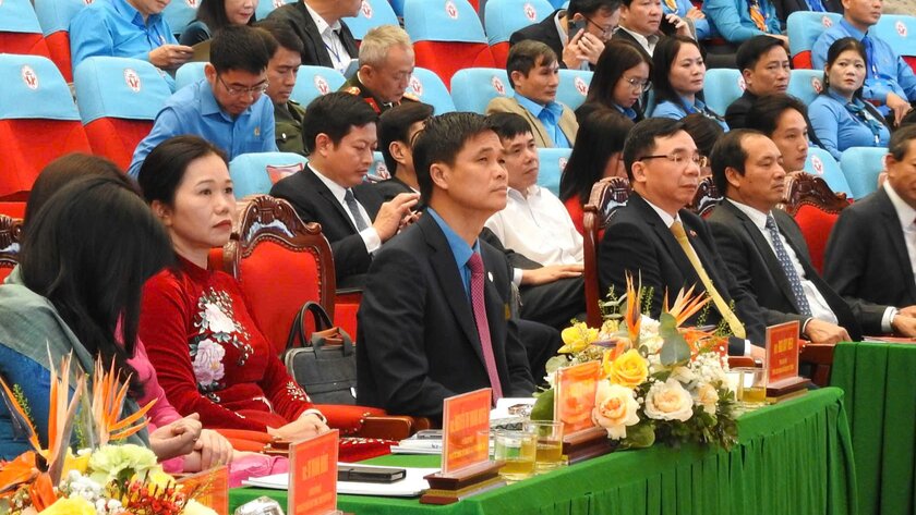 Dong chi Ngo Duy Hieu - Pho Chu tich Tong LDLD Viet Nam du Dai hoi Cong doan tinh Phu Tho lan thu I. Anh: To Cong 