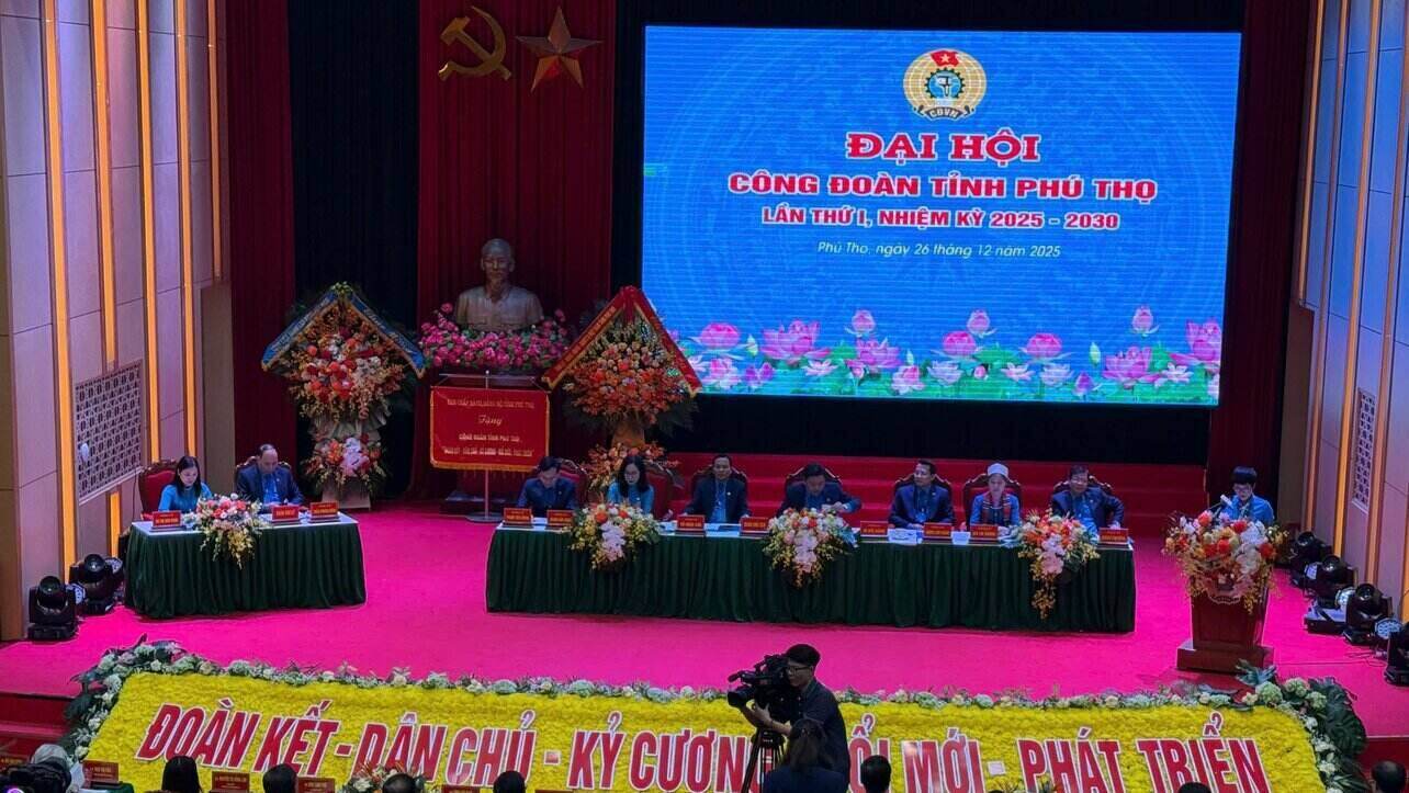 Vista general del I Congreso Sindical de la provincia de Phu Tho. Foto: To Cong