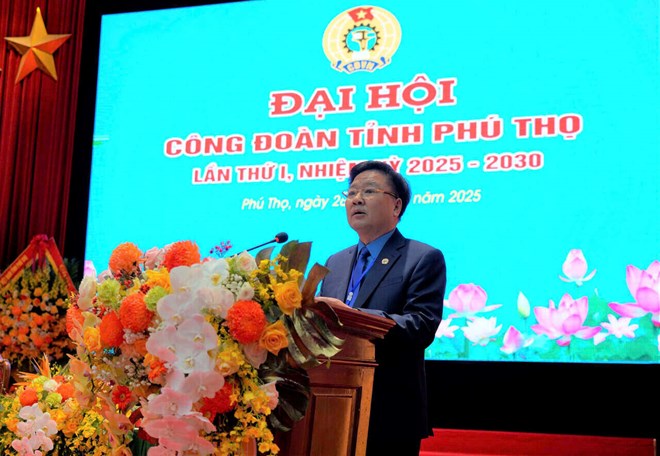 Ông Hà Đức Quảng giữ chức Chủ tịch LĐLĐ tỉnh Phú Thọ nhiệm kỳ mới