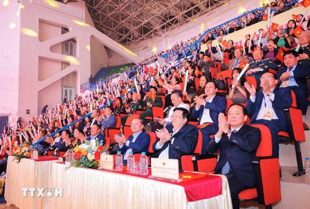 Cac dai bieu tham gia chuong trinh. Anh: TTXVN