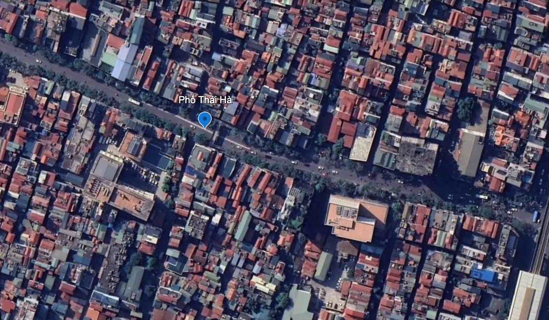 Hanoi approves the Urban Design Project for Thai Ha street alone. Photo: Google Earth