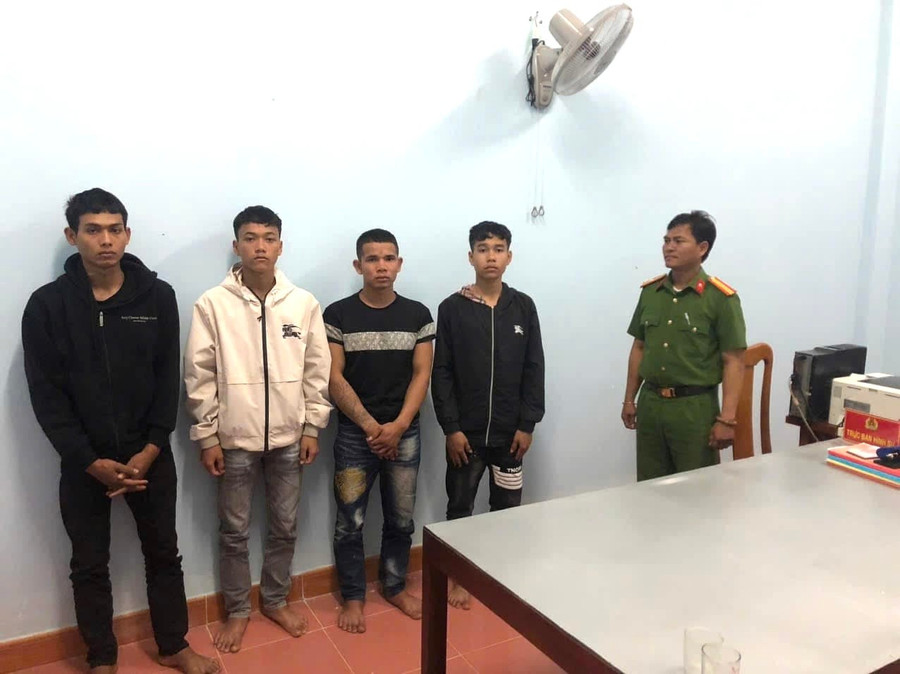 4 subjects with rape acts arrested by the investigating agency. Photo: Gia Lai Police