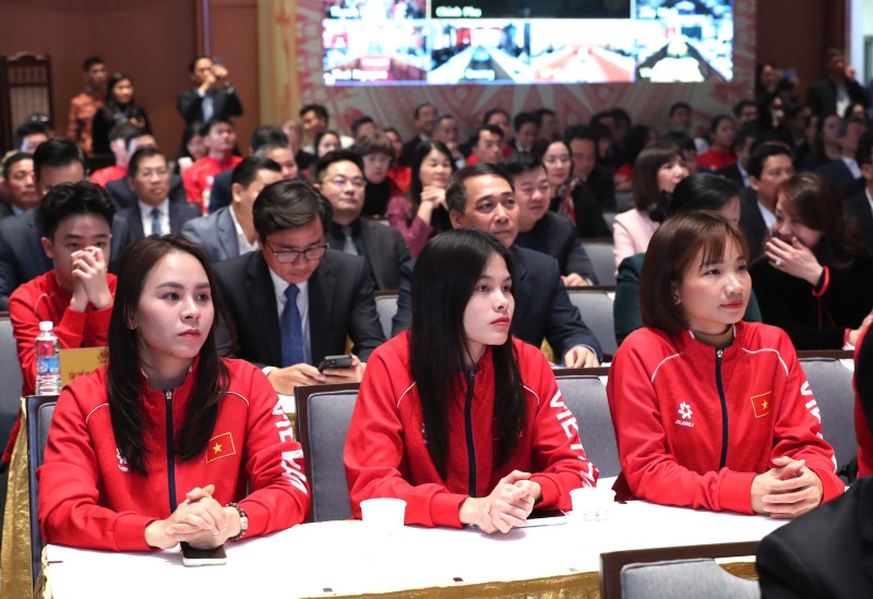 Cac van dong vien Viet Nam du Hoi nghi. Anh: Tran Huan