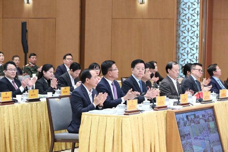 Lanh dao Dang va Nha nuoc du Hoi nghi tong ket cua Bo VHTTDL. Anh: Tran Huan