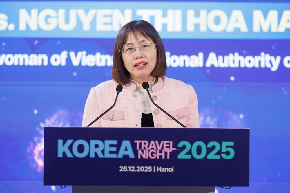 Ba Nguyen Thi Hoa Mai - Pho Cuc truong Cuc Du lich Quoc gia Viet Nam danh gia cao vai tro chu tri, dieu phoi va ket noi hieu qua cua KTO Viet Nam.  kien hom nay khong chi mang den cho cac doanh nghiep va du khach Viet Nam co hoi hieu ro hon ve nhung gia tri dac sac cua du lich Han Quoc, ma con la dip quy bau de hai ben cung trao doi, hoc hoi trong phat trien cong nghiep van hoa va du lich. 