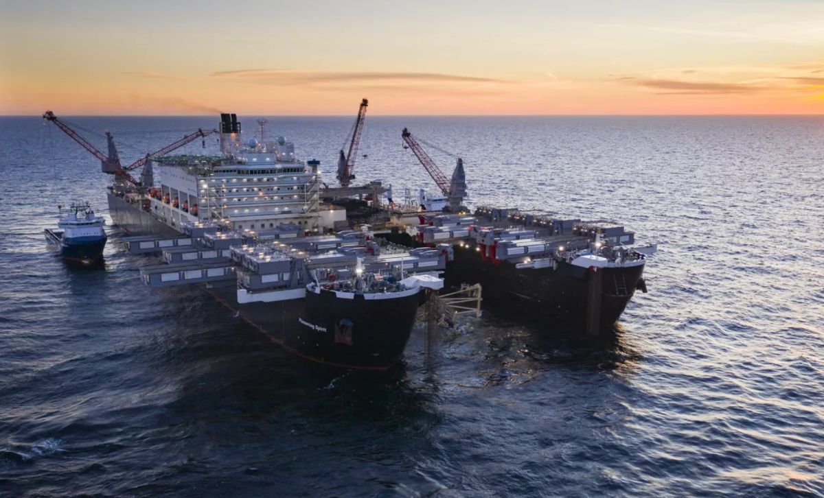 Nord Stream 2 trong qua trinh xay dung. Anh: Nord Stream 2