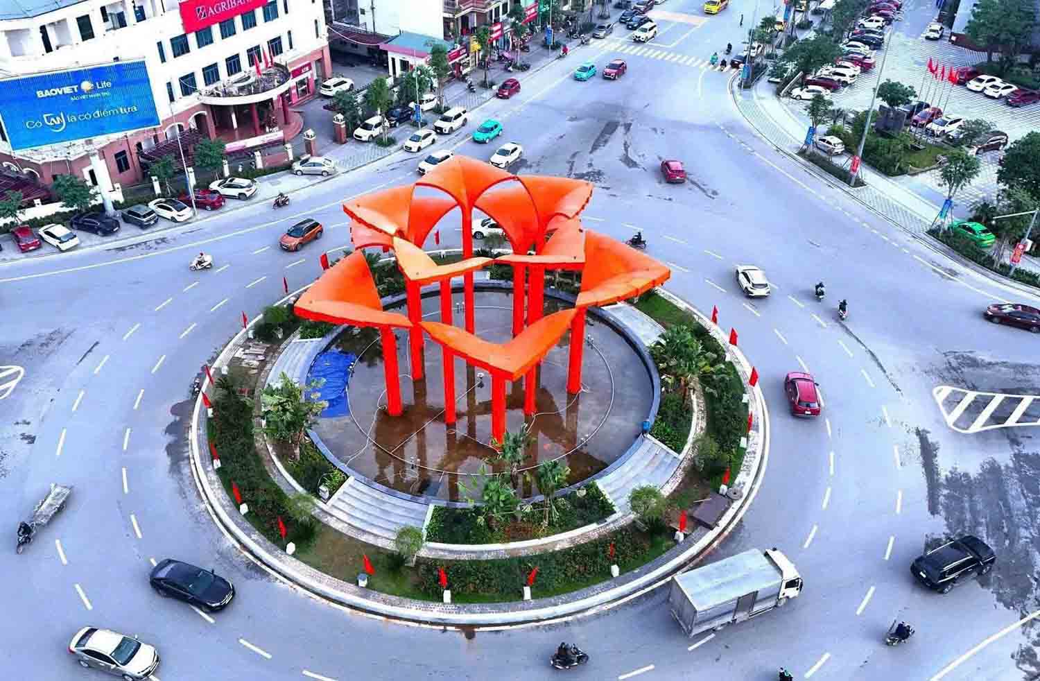 Cong trinh Thap Hoa Dang nhin tu tren cao. Anh: Hoang Anh.