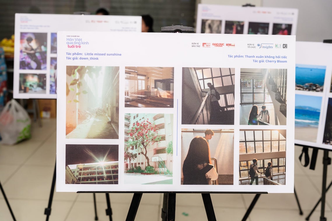 Tac pham cua hoc sinh tai chung ket cuoc thi. Anh: BCT