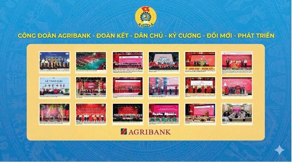 Mot so thong tin hoat dong Cong doan Agribank qua cac thoi ky. Anh: Agribank
