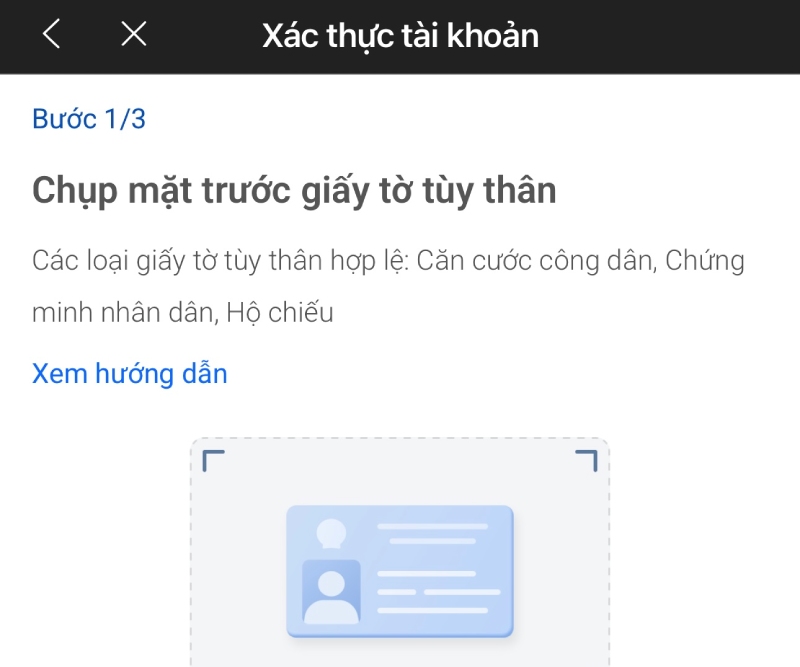 Zalo yeu cau chup anh giay to tuy than de xac thuc tai khoan. Anh: Tri Minh