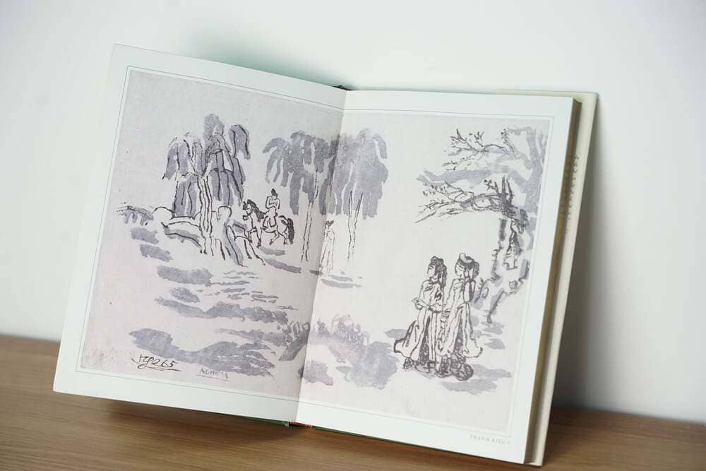 Nha Nam cung gioi thieu den doc gia Viet Nam bo tranh Kieu gom 26 buc chua tung cong bo cua danh hoa Nguyen Tu Nghiem. Anh: Nha xuat ban